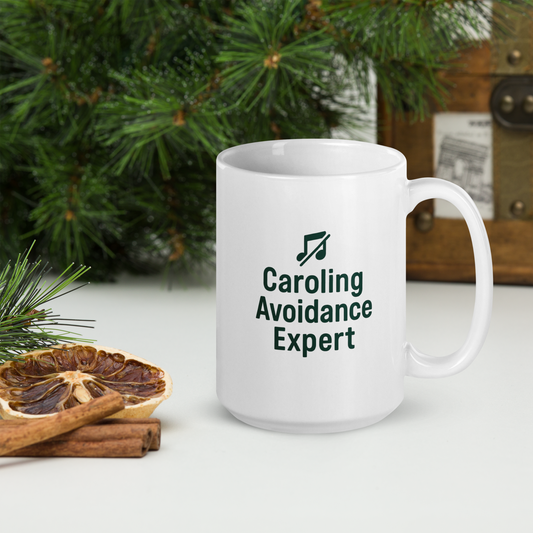 Caroling Avoidance Expert White Mug