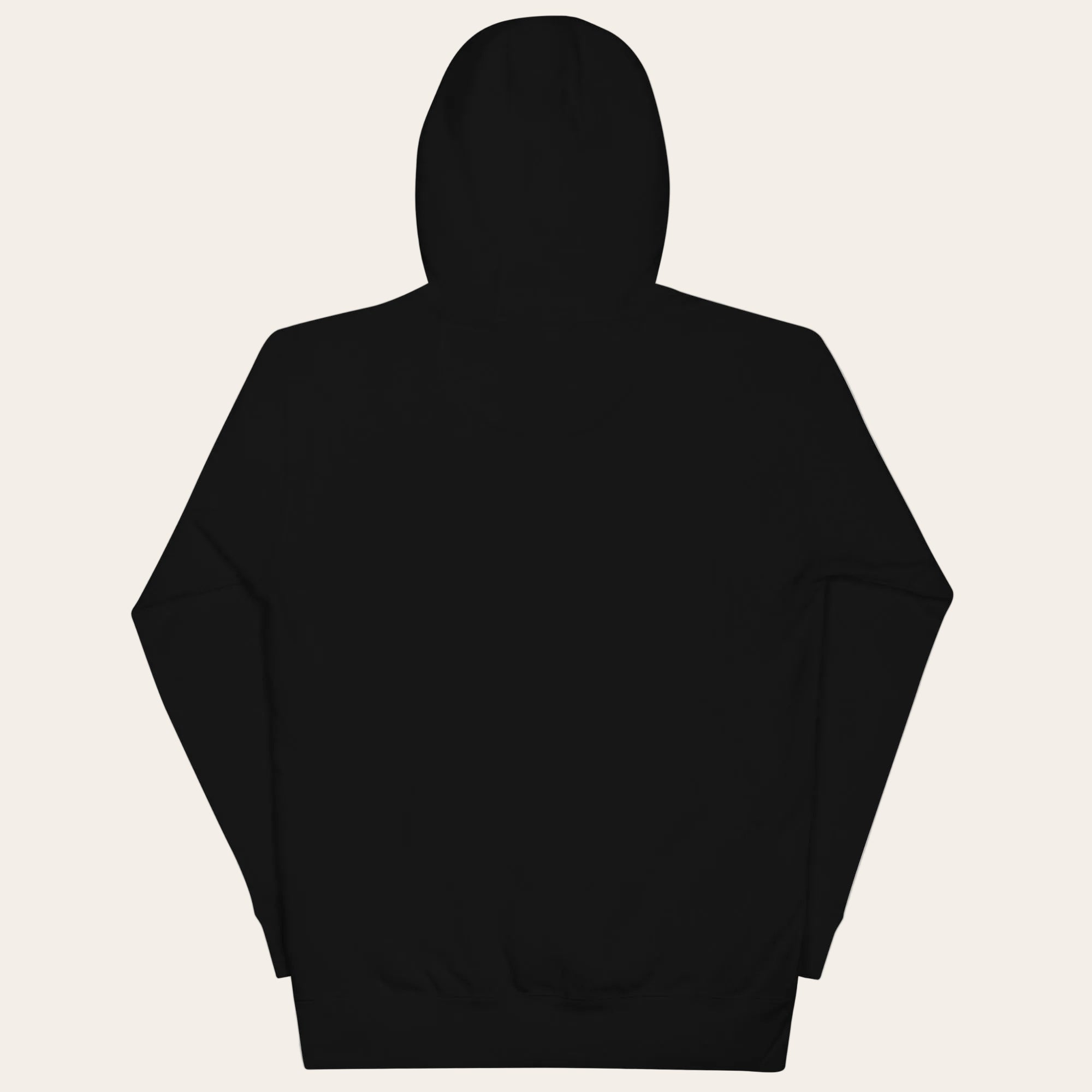 Black hoodie on a white background
