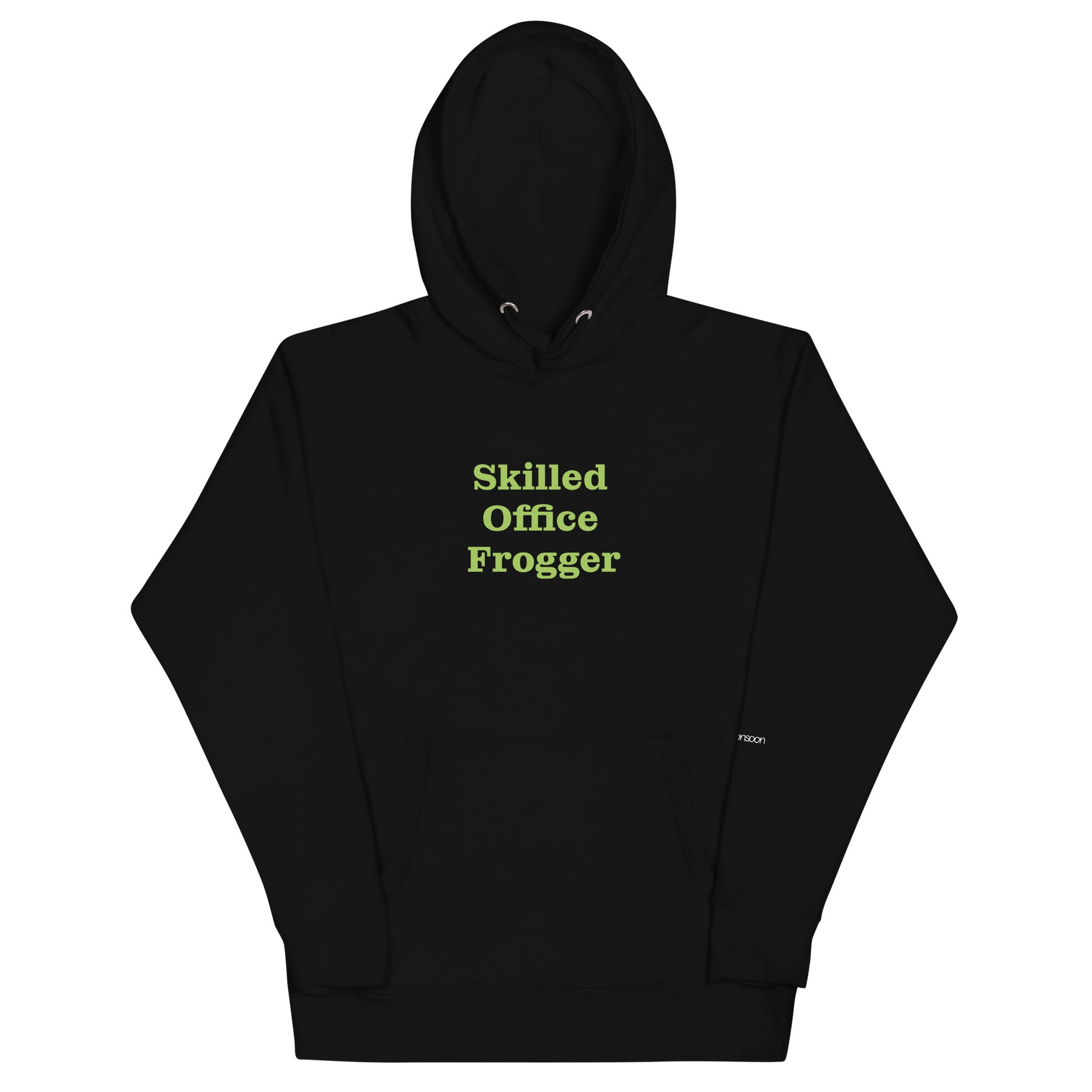 Skilled Office Frogger Unisex Premium Pullover Hoodie - Black