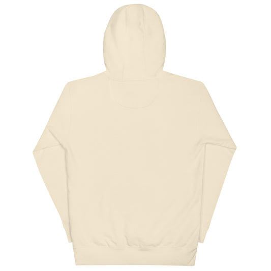 Beige hoodie on a white background