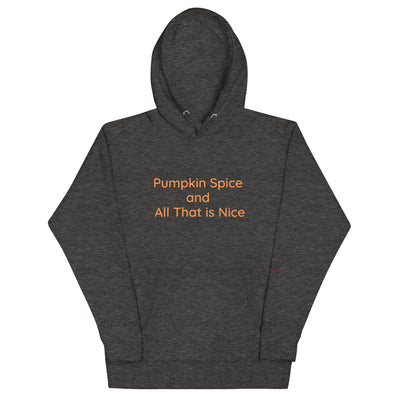 Pumpkin Spice and All That is Nice Unisex Premium Pullover Hoodie - Charcoal Heather