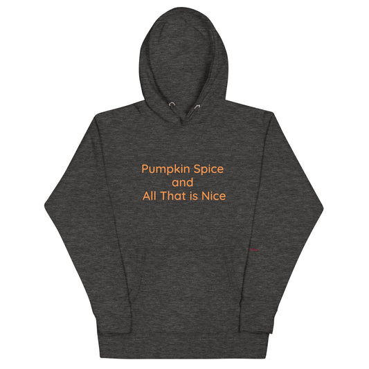 Pumpkin Spice and All That is Nice Unisex Premium Pullover Hoodie - Charcoal Heather