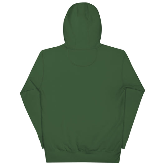 Green hoodie on a white background