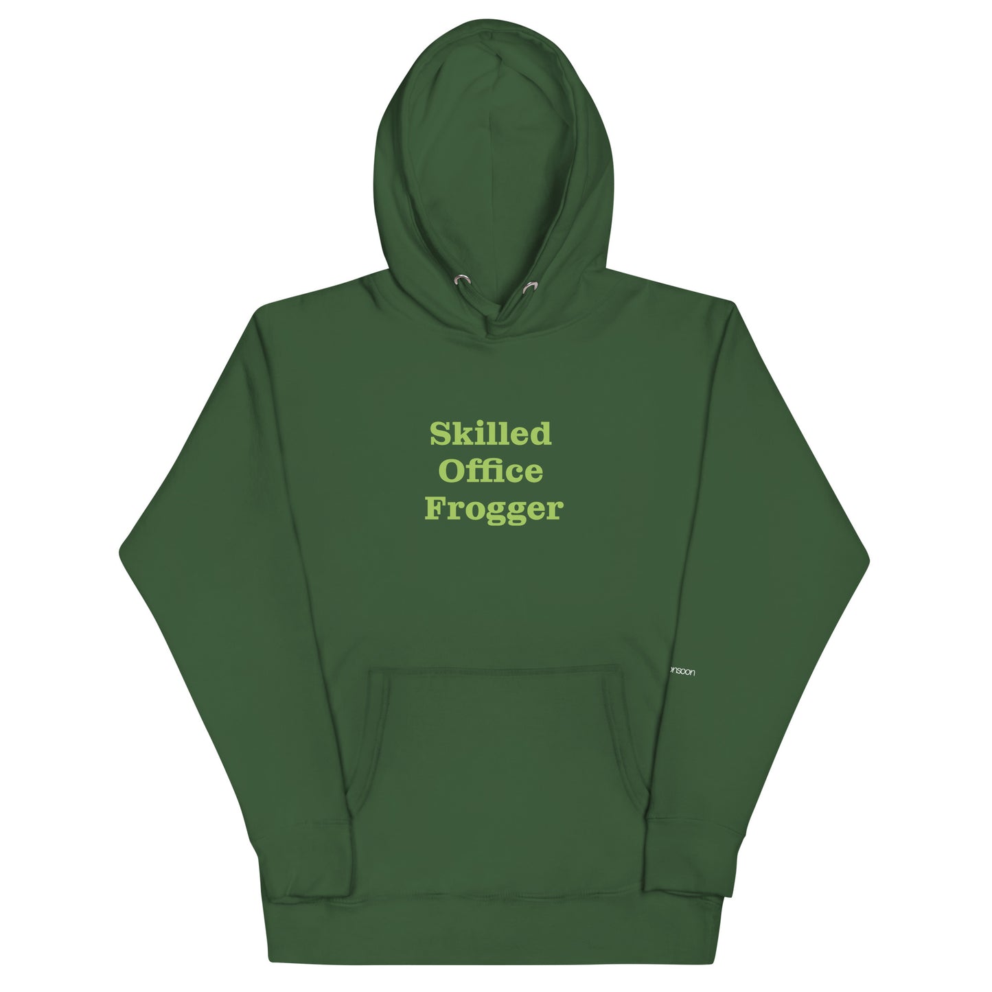 Skilled Office Frogger Unisex Premium Pullover Hoodie - Forest Green