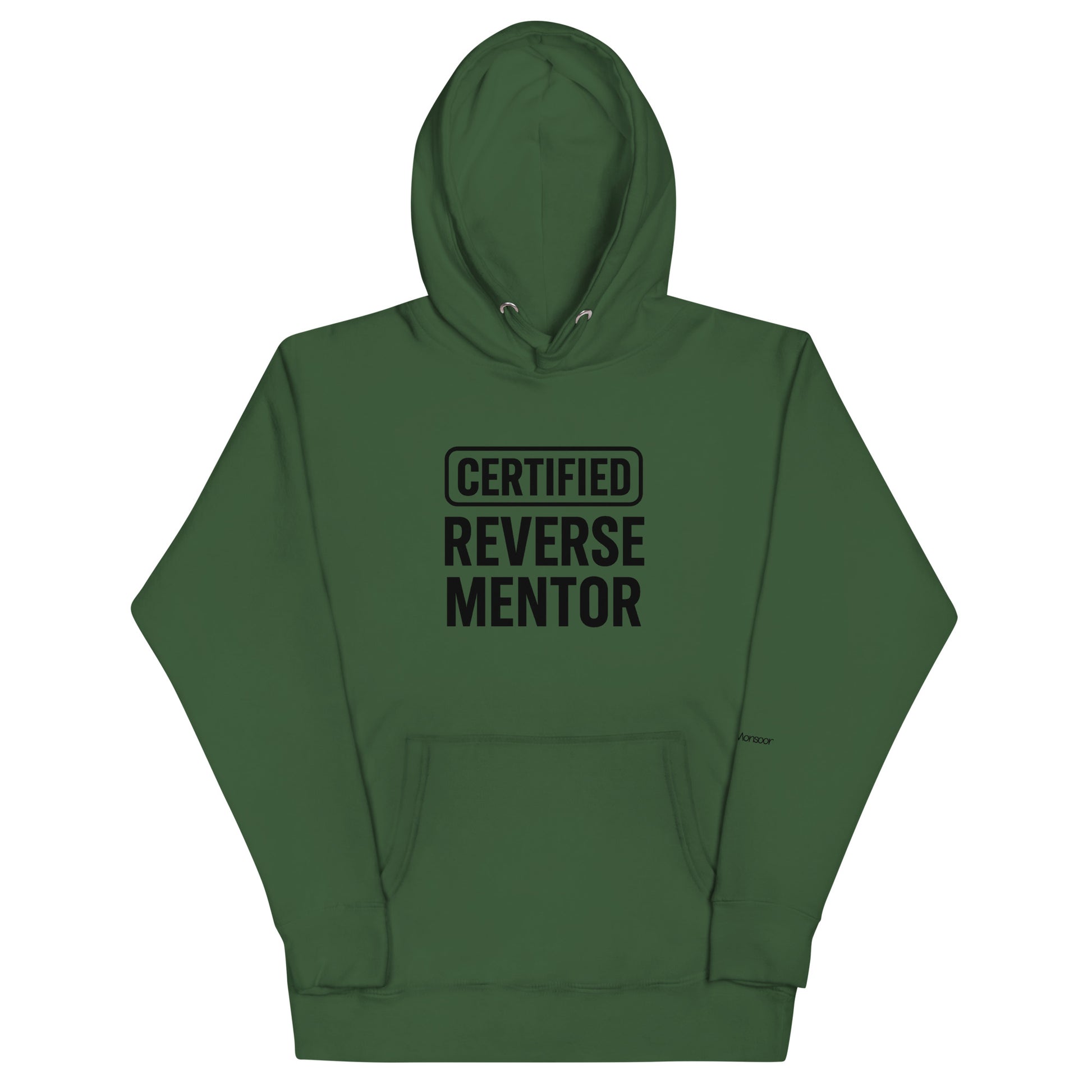Certified Reverse Mentor Unisex Premium Pullover Hoodie - Forest Green