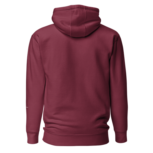 Pumpkin Spiced Unisex Premium Pullover Hoodie Back - Maroon