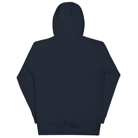 Navy blue hoodie back