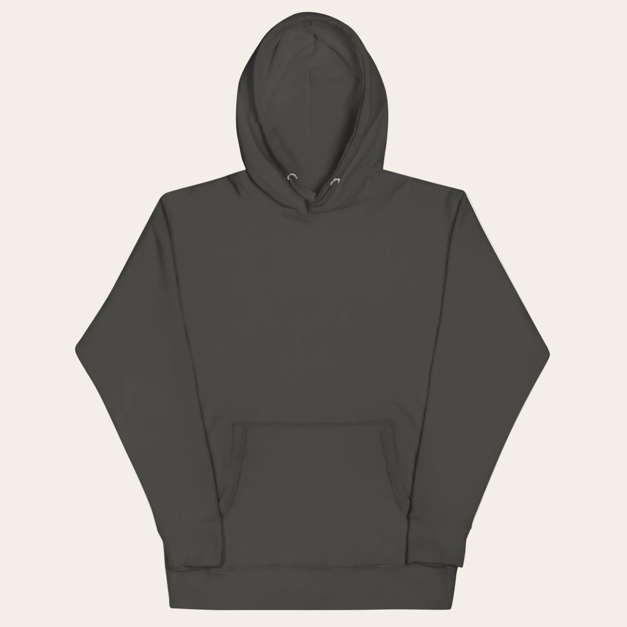 Dark gray hoodie on a white background