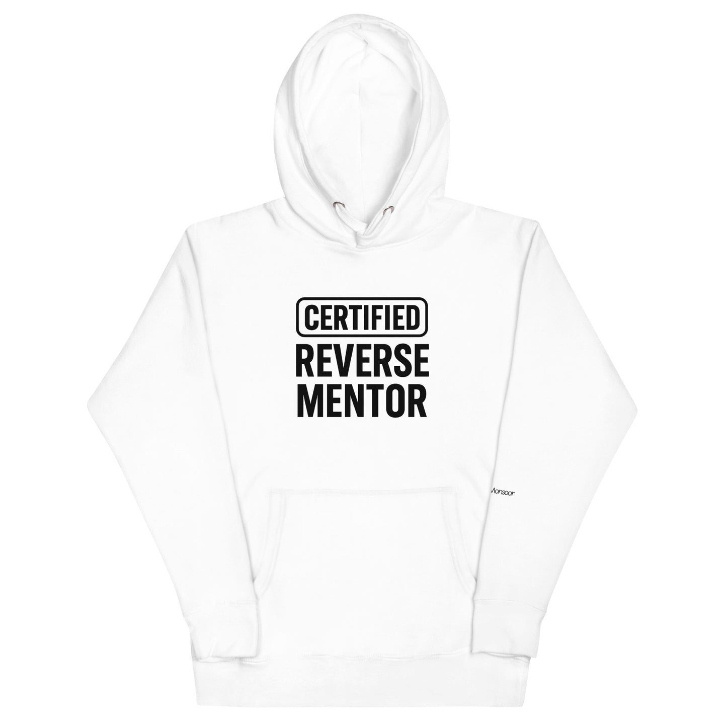 Certified Reverse Mentor Unisex Premium Pullover Hoodie - White