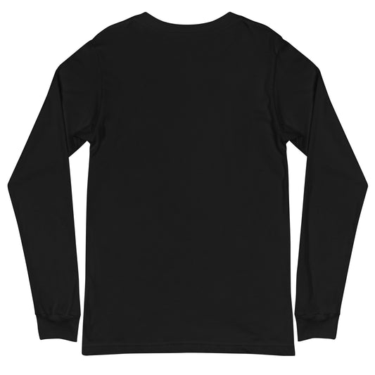 Black long-sleeve shirt on a white background