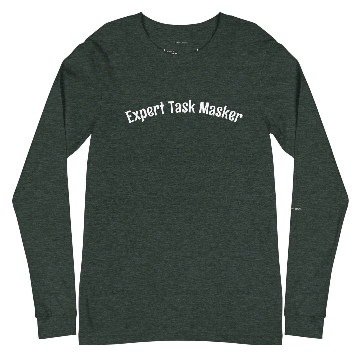 Expert Task Masker Unisex Long Sleeve Tee - Heather Forest