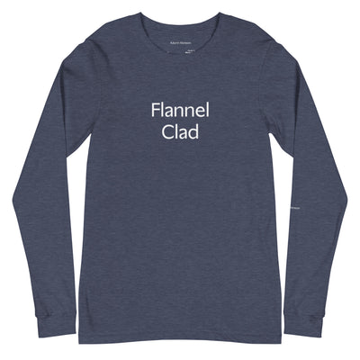 Flannel Clad Unisex Long Sleeve Tee - Heather Navy