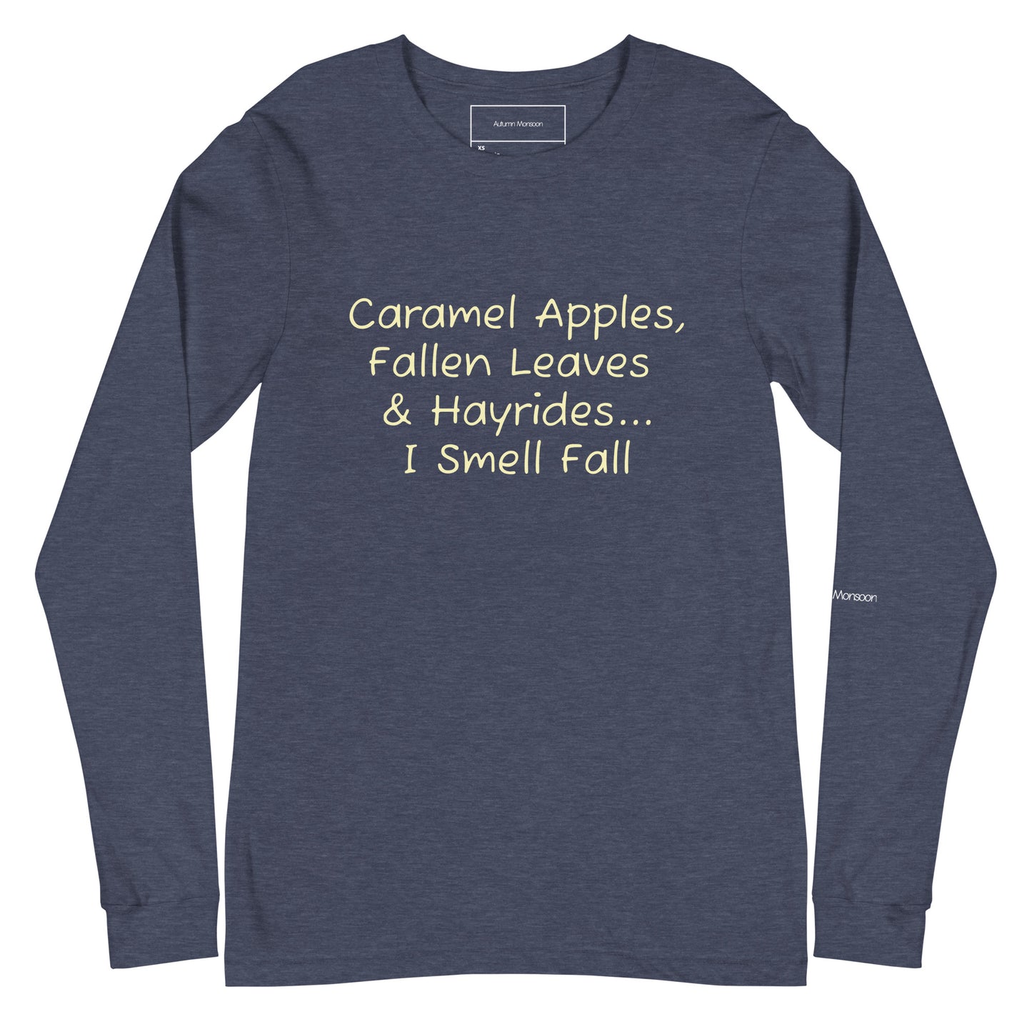 I Smell Fall Unisex Long Sleeve Tee - Heather Navy