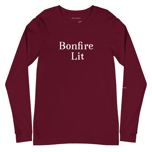 Bonfire Lit  Unisex Long Sleeve Tee - Maroon
