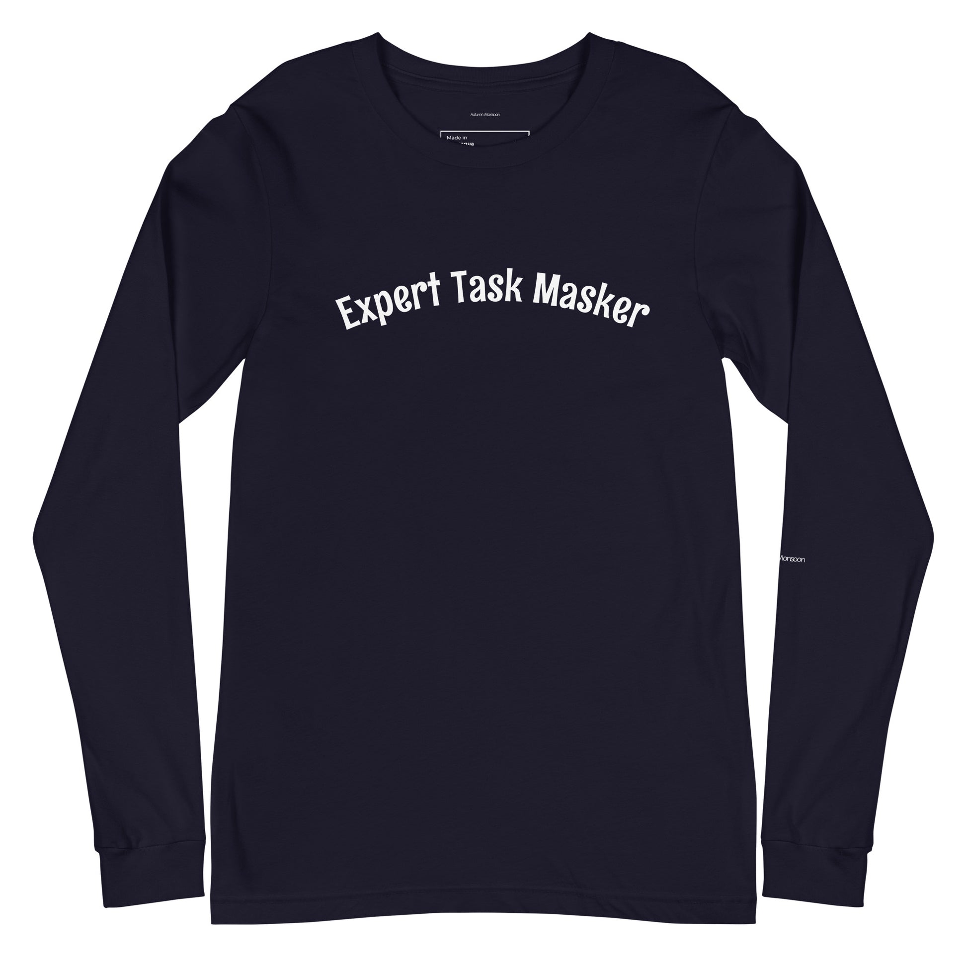 Expert Task Masker Unisex Long Sleeve Tee - Navy