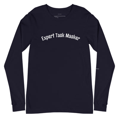 Expert Task Masker Unisex Long Sleeve Tee - Navy