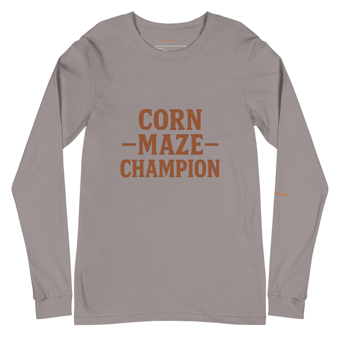Corn Maze Champion Unisex Long Sleeve Tee - Storm