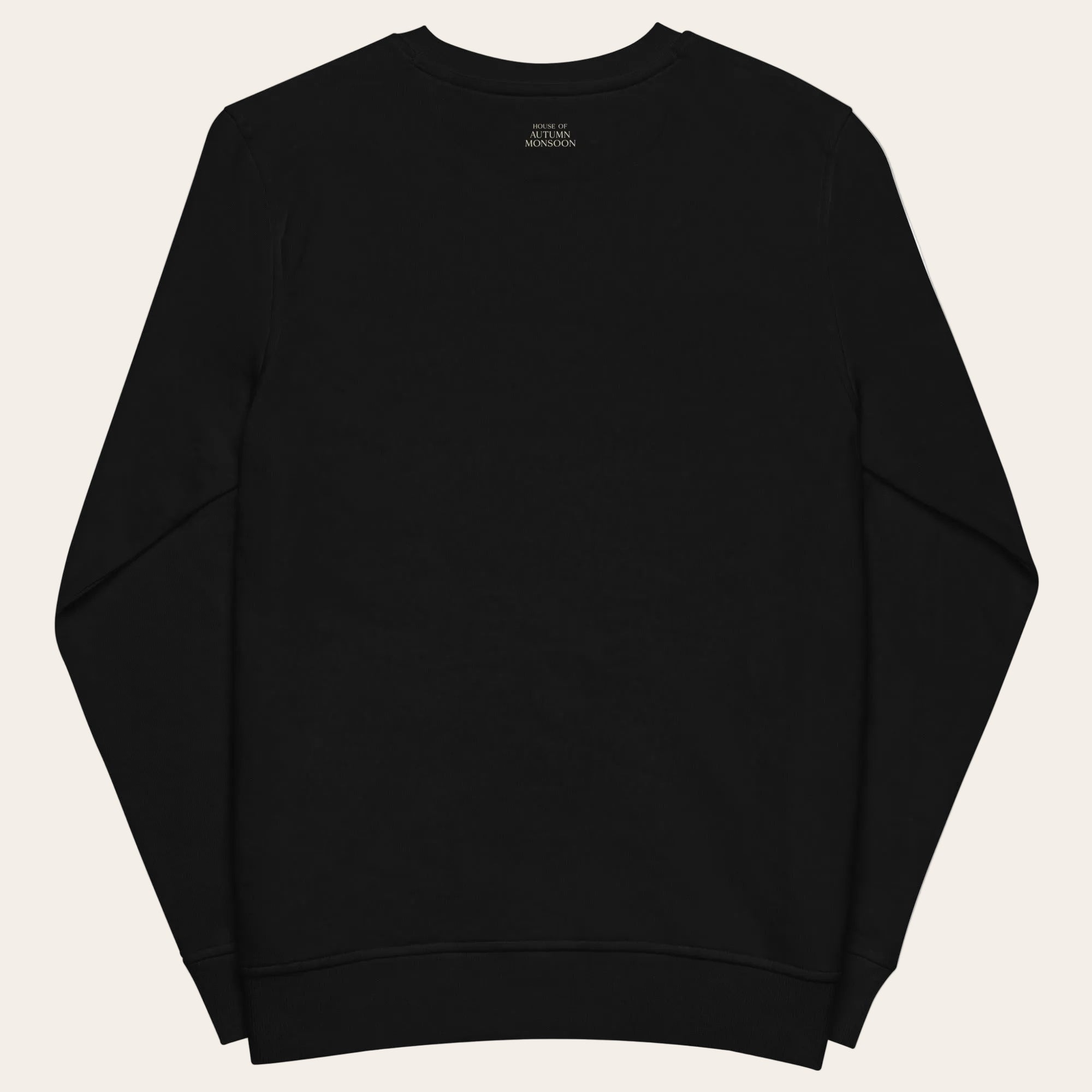 Black sweatshirt on a white background