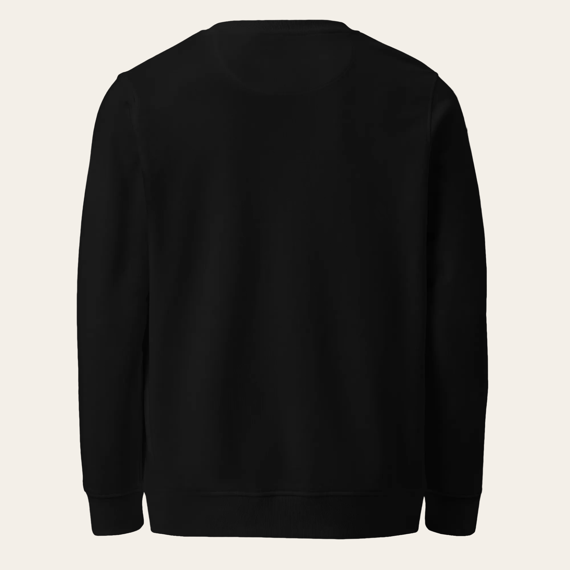 Black sweatshirt on a white background