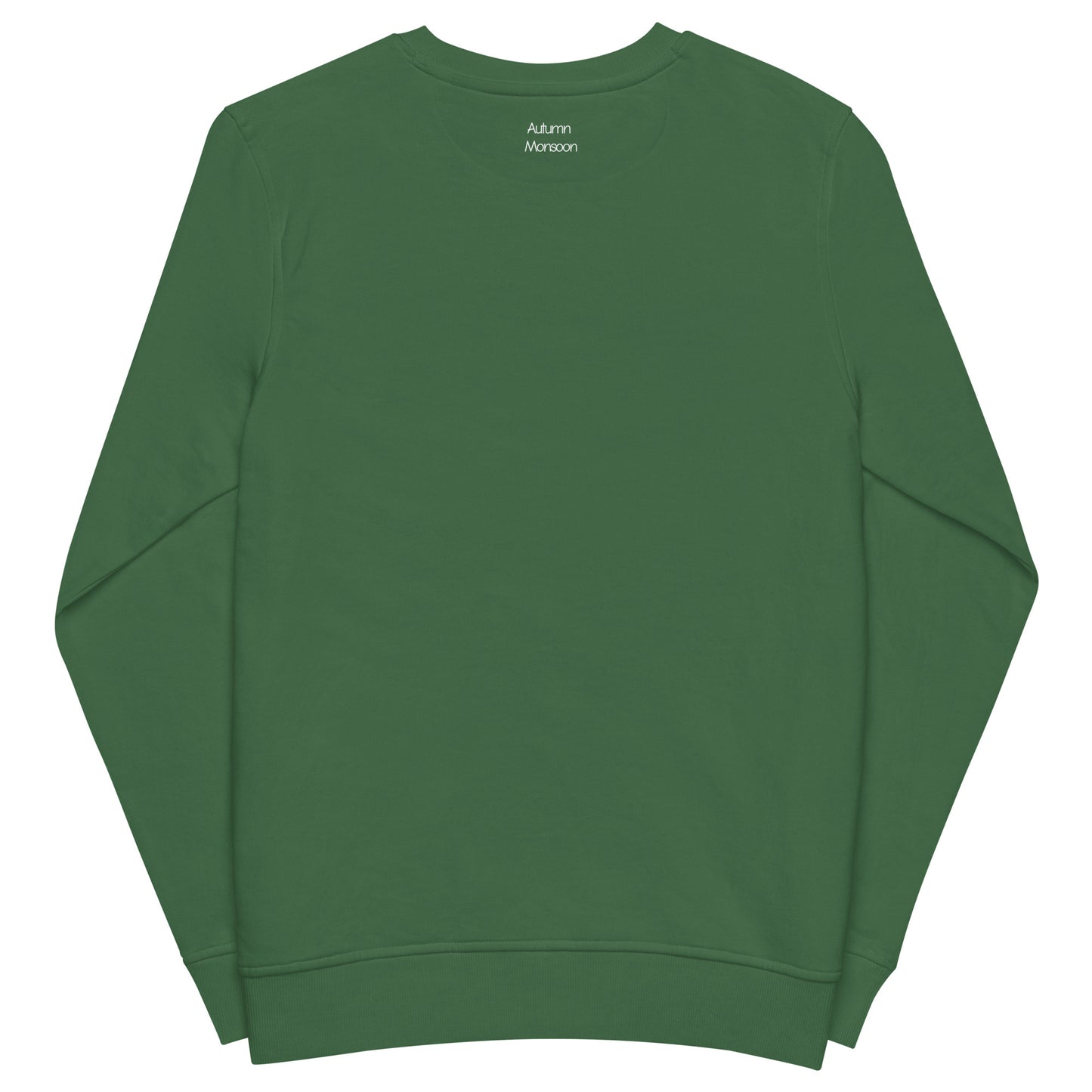 Green sweatshirt on a white background