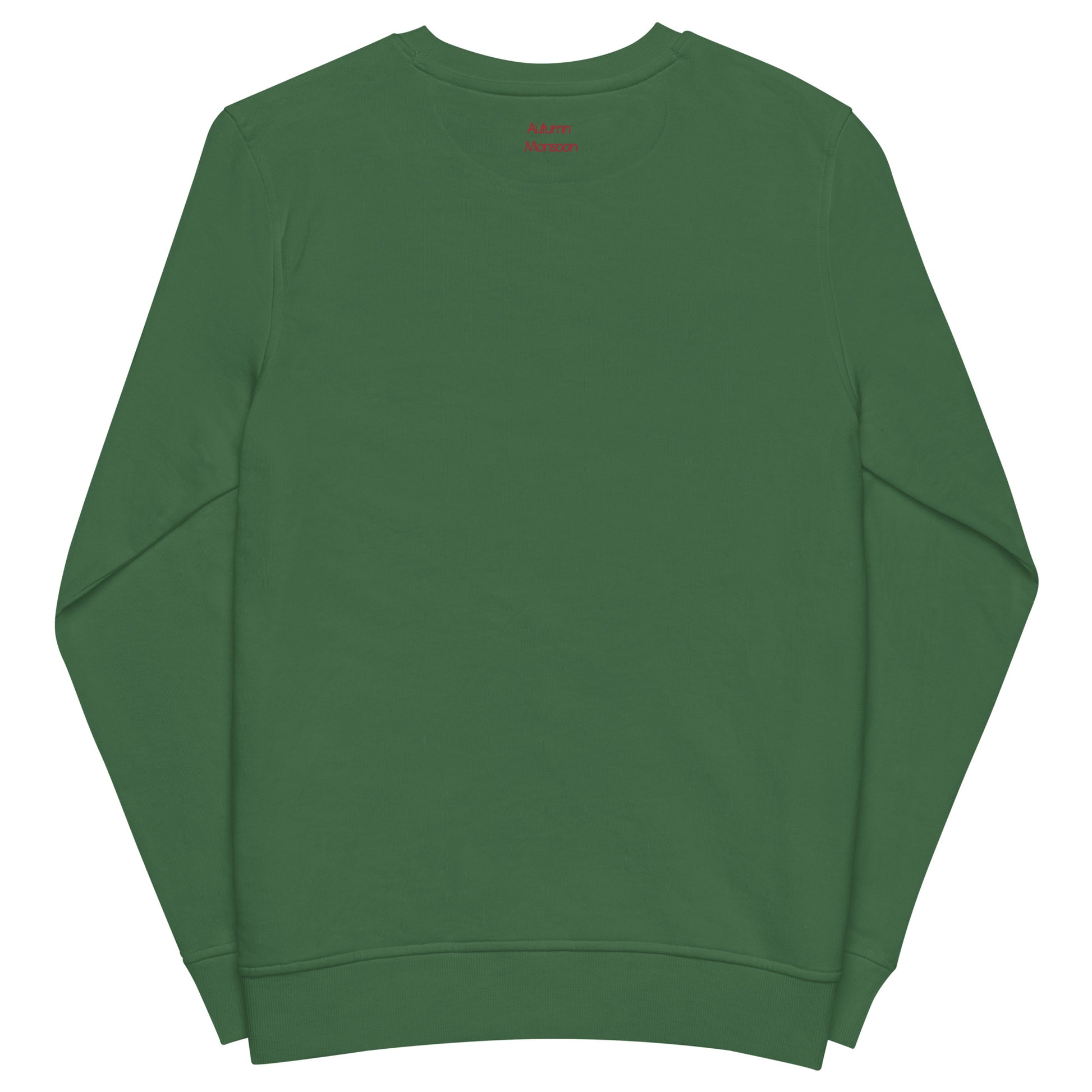 Green sweatshirt on a white background
