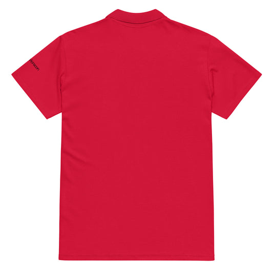 Red polo shirt back