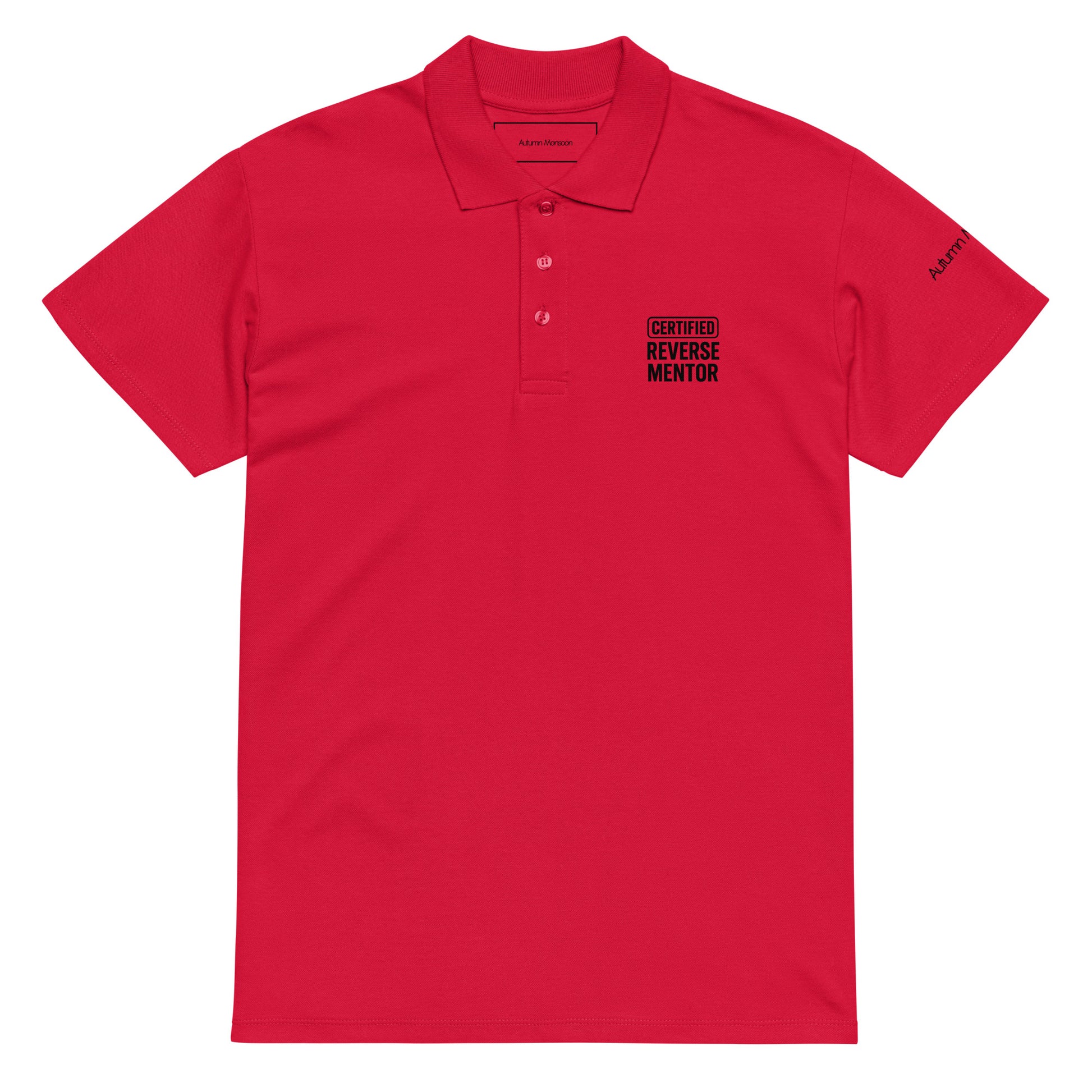 Certified Reverse Mentor Unisex Premium Polo - Red