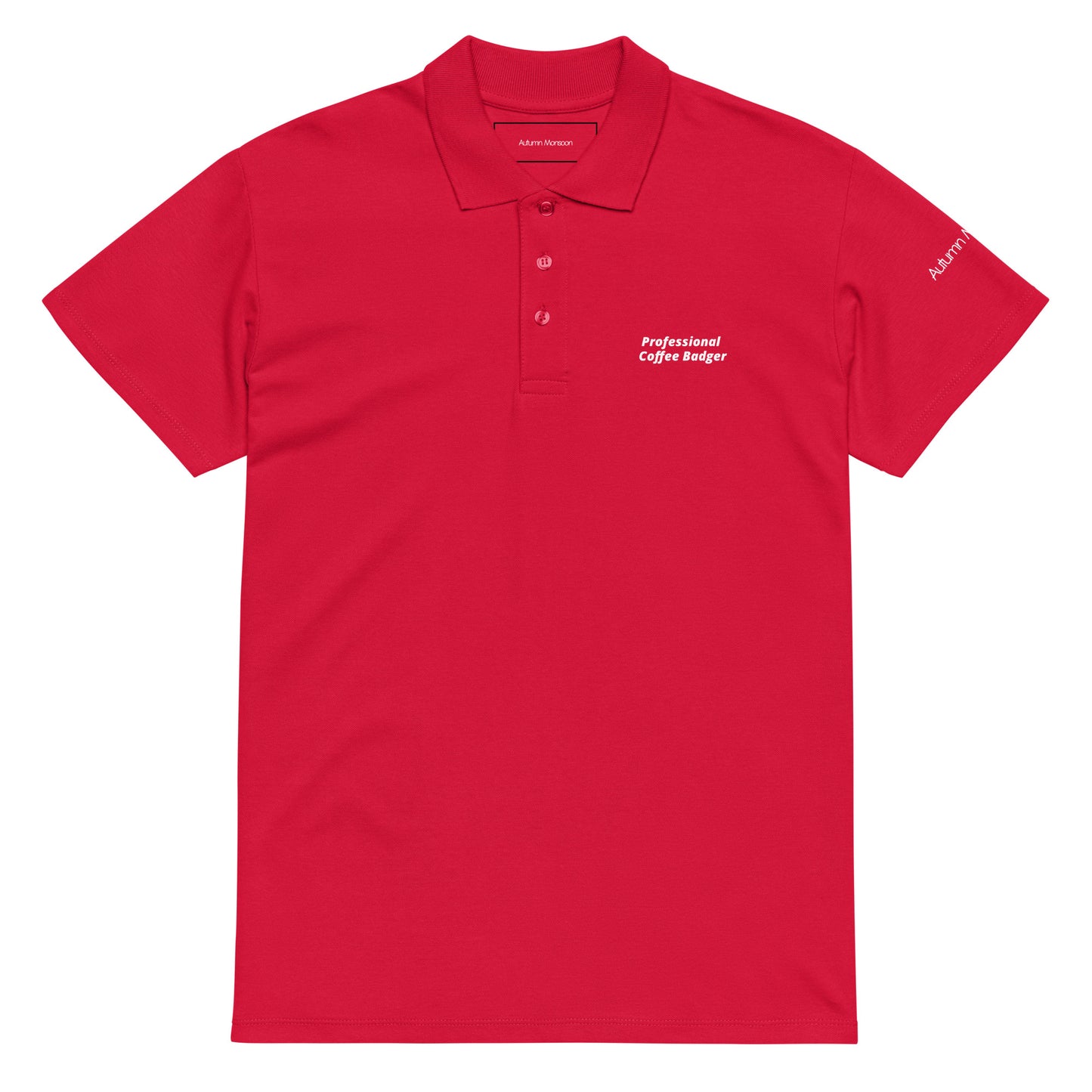 Professional Coffee Badger Unisex Premium Polo - Red