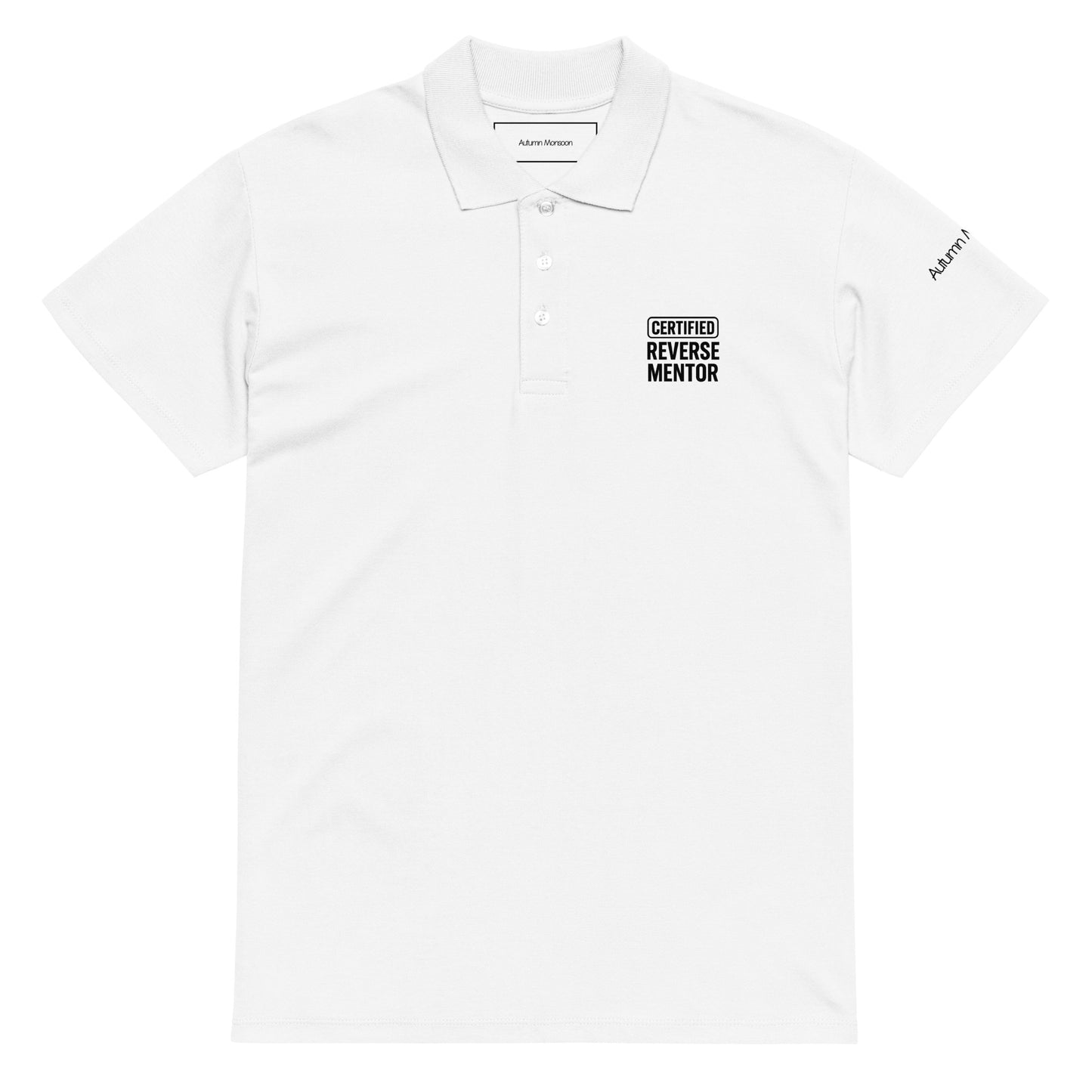 Certified Reverse Mentor Unisex Premium Polo - White