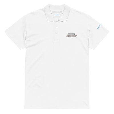 Aspiring Nepotism Baby Umisex Premium Polo - White