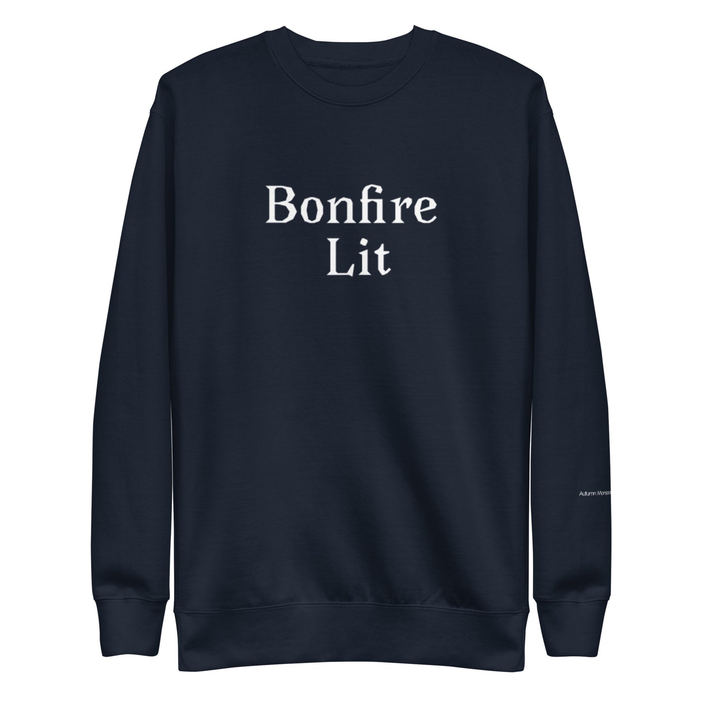 Bonfire Lit Unisex Premium Sweatshirt - Navy Blazer