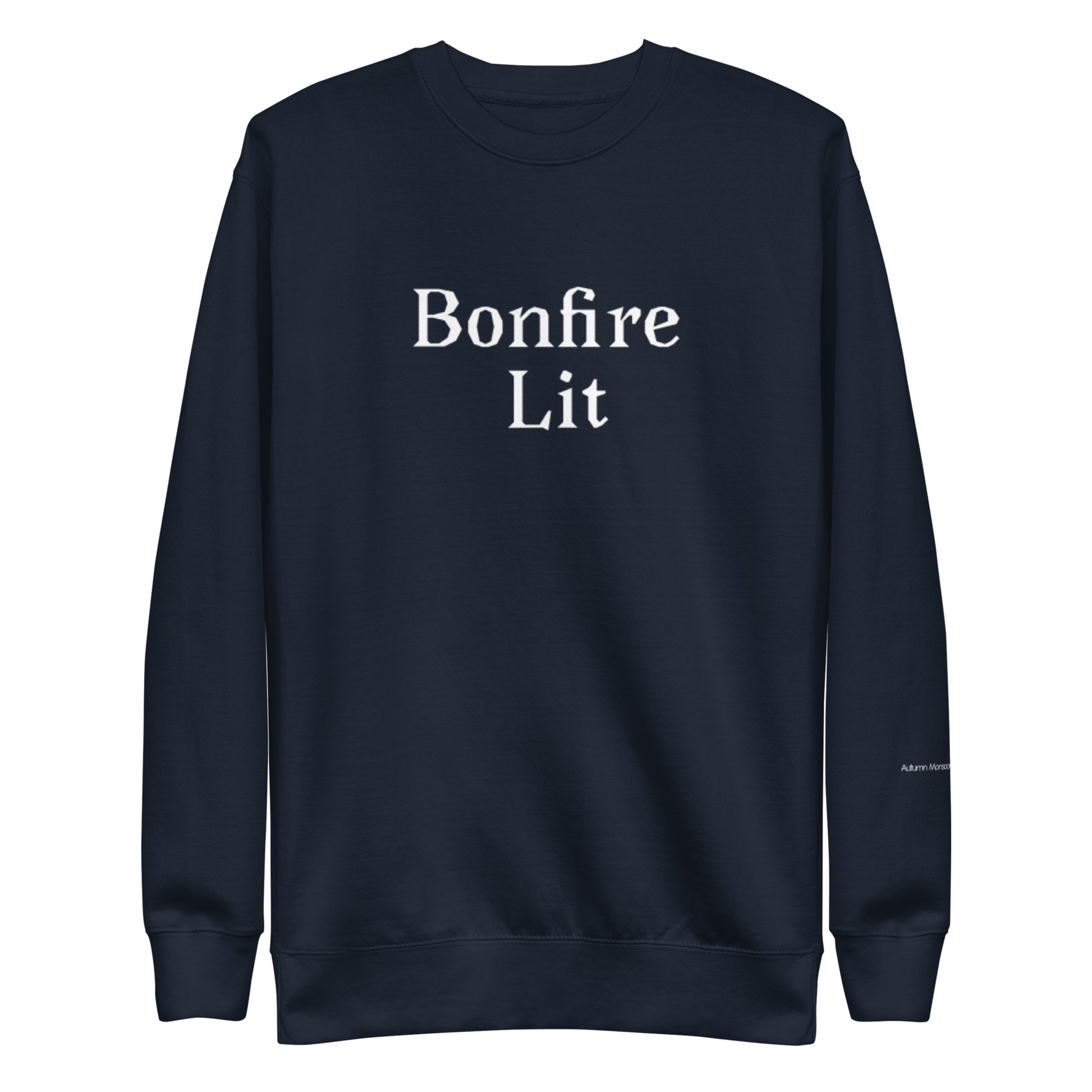 Bonfire Lit Unisex Premium Sweatshirt - Navy Blazer