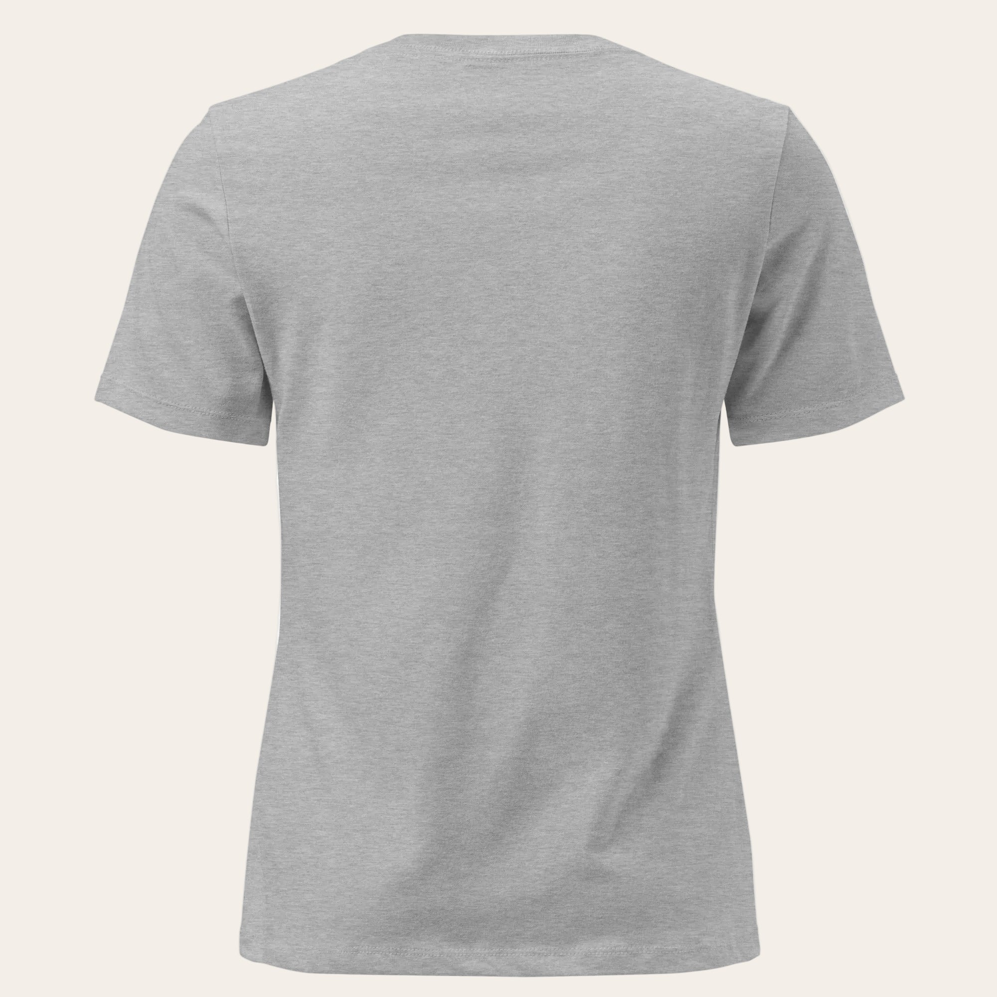 Light grey t-shirt on a white background