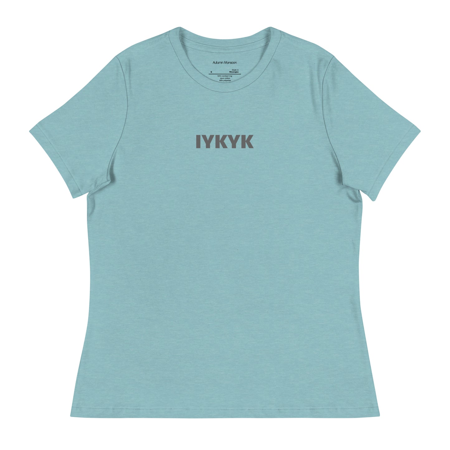 IYKYK Women's Relaxed Tee - Heather Blue Lagoon