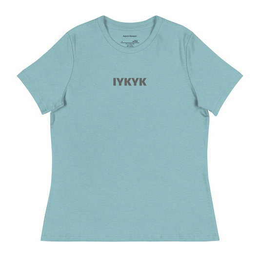 IYKYK Women's Relaxed Tee - Heather Blue Lagoon