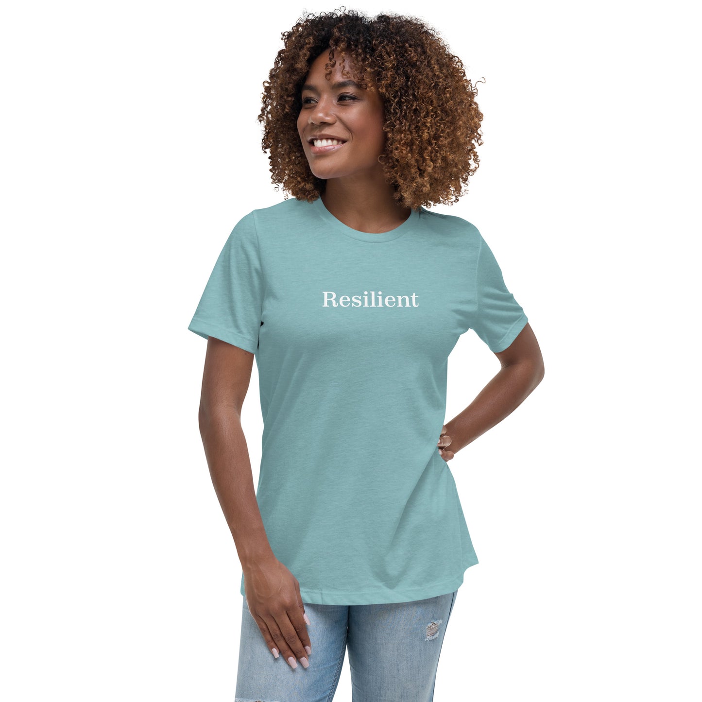 Resilient Women's Relaxed Tee - Heather Blue Lagoon