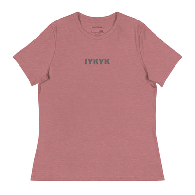 IYKYK Women's Relaxed Tee - Heather Mauve