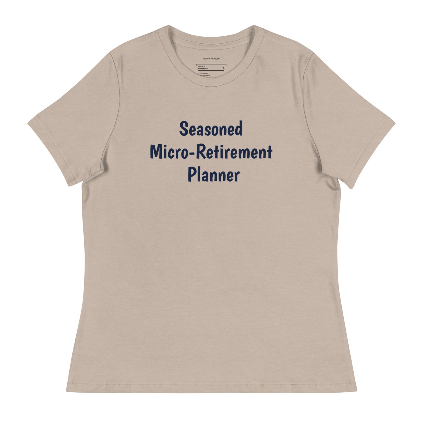 Seasoned Micro-Retirement Planner Women's Relaxed Tee - Heather Stone