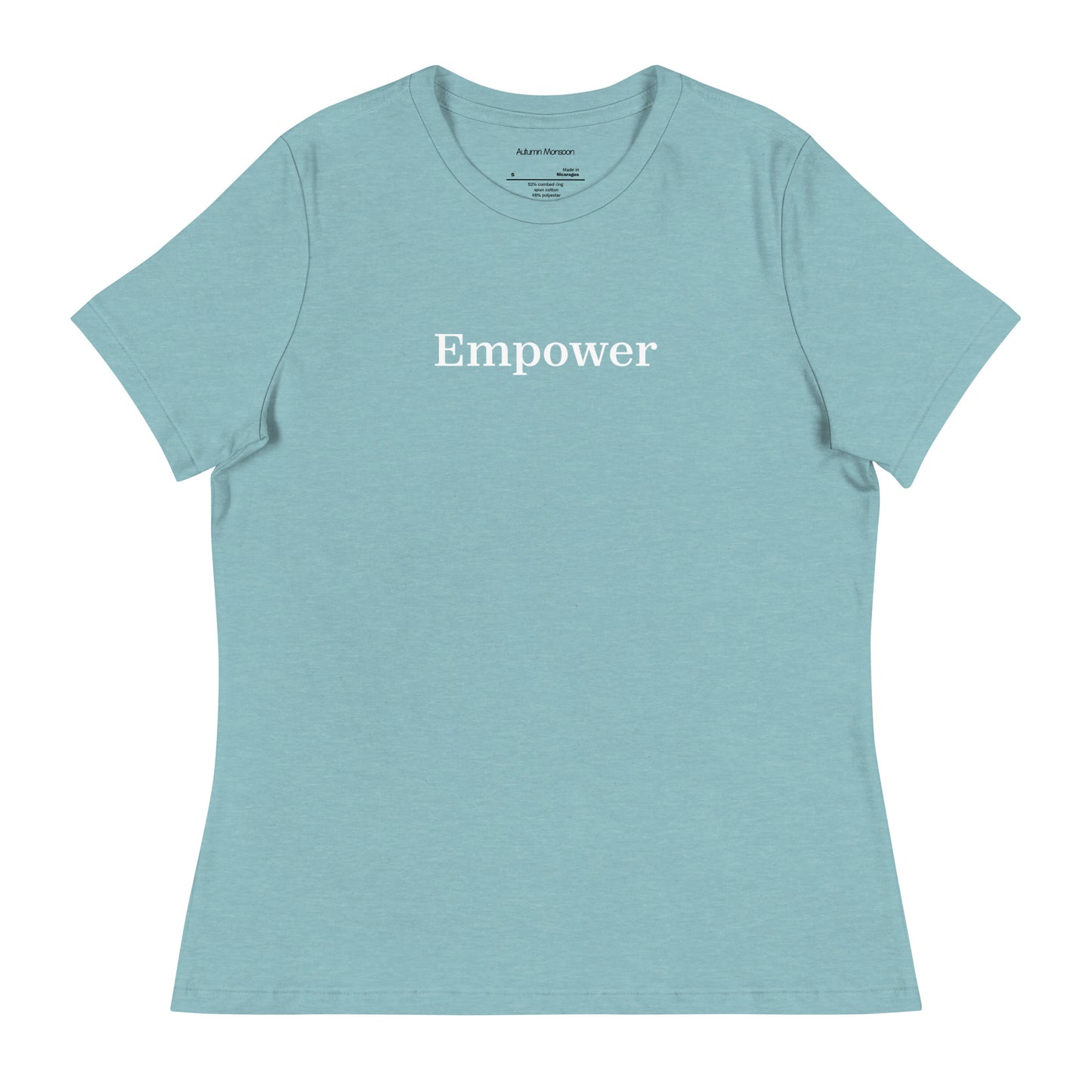 Empower Women's Relaxed Tee - Heather Blue Lagoon