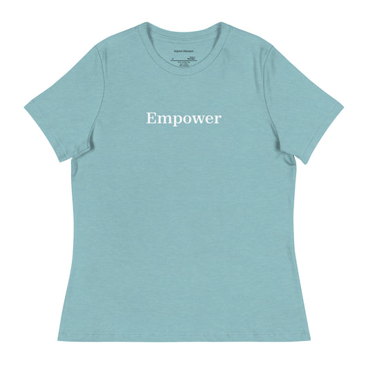 Empower Women's Relaxed Tee - Heather Blue Lagoon