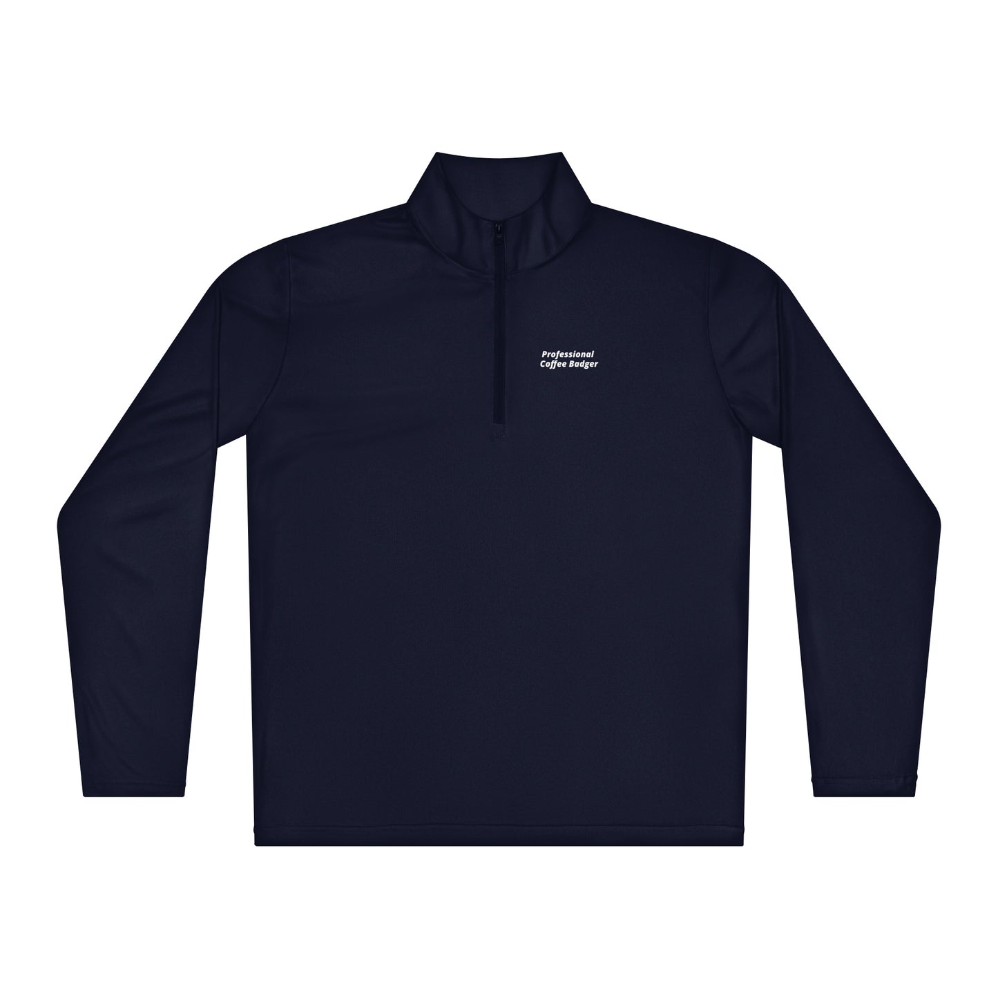 Navy long-sleeve shirt with a logo on a white background