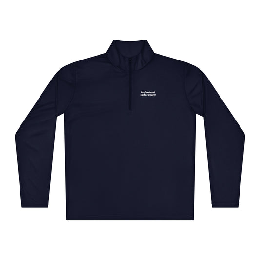 Navy long-sleeve shirt with a logo on a white background