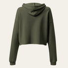 Olive green hoodie on a white background
