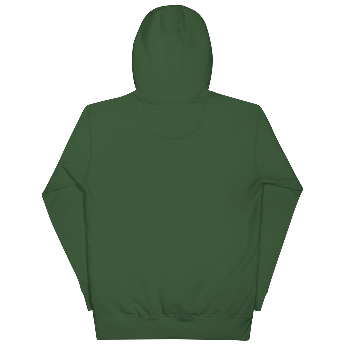 Green hoodie on a white background