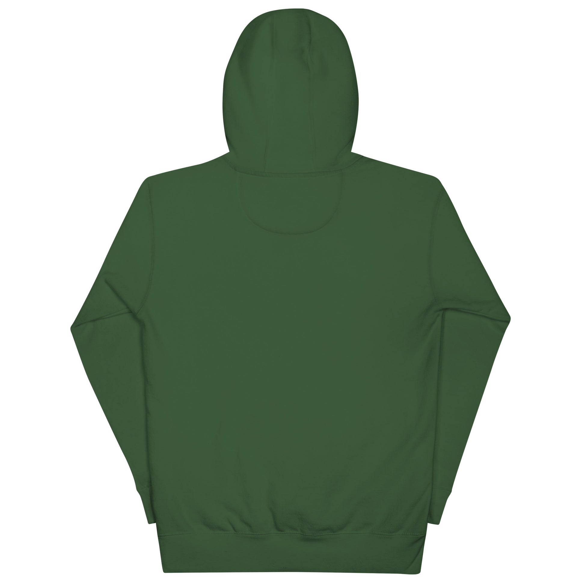 Green hoodie on a white background