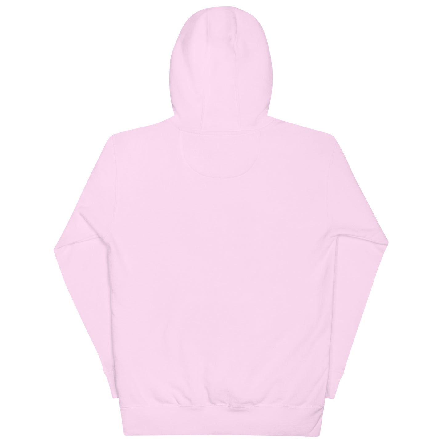 Light pink hoodie on a white background