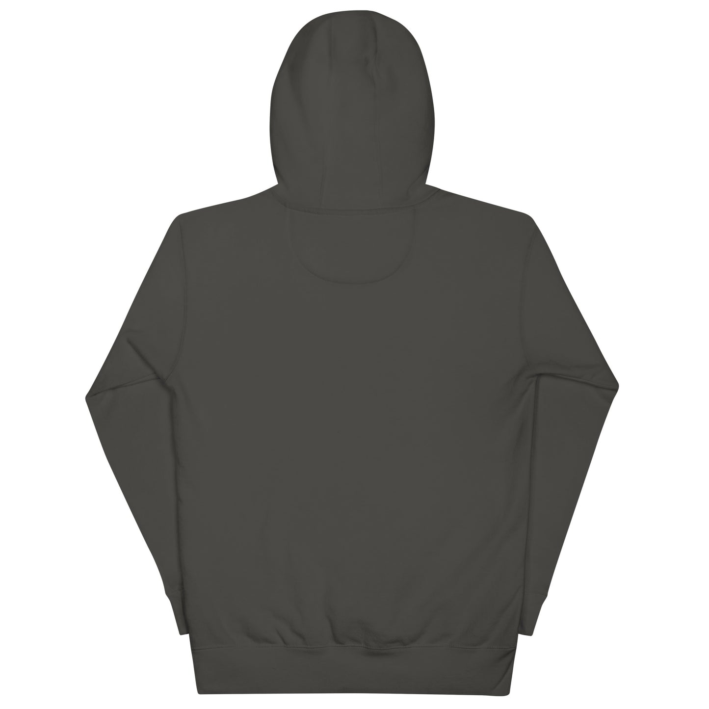 Dark gray hoodie on a white background