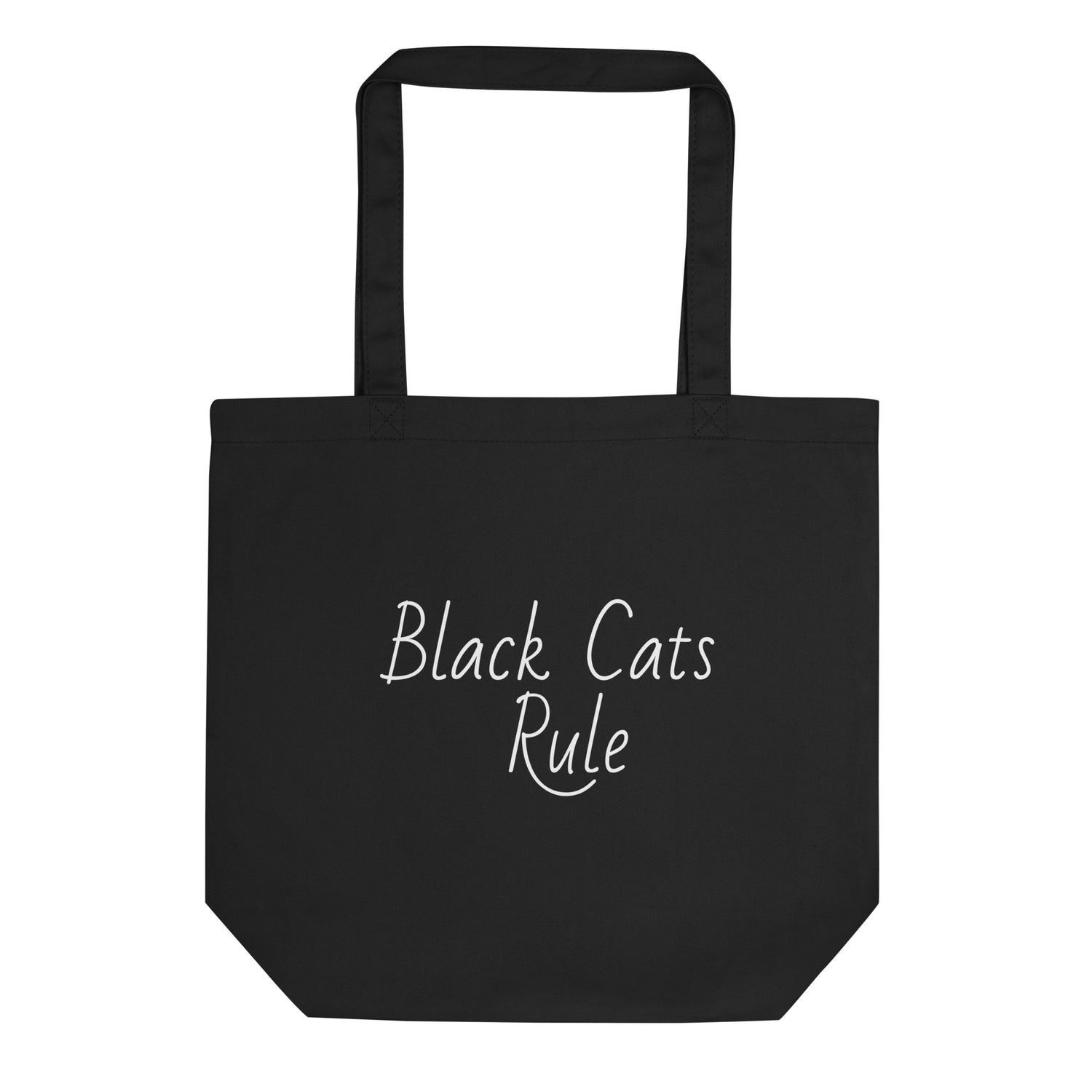 Black Cats Rule Eco Tote Bag - Black