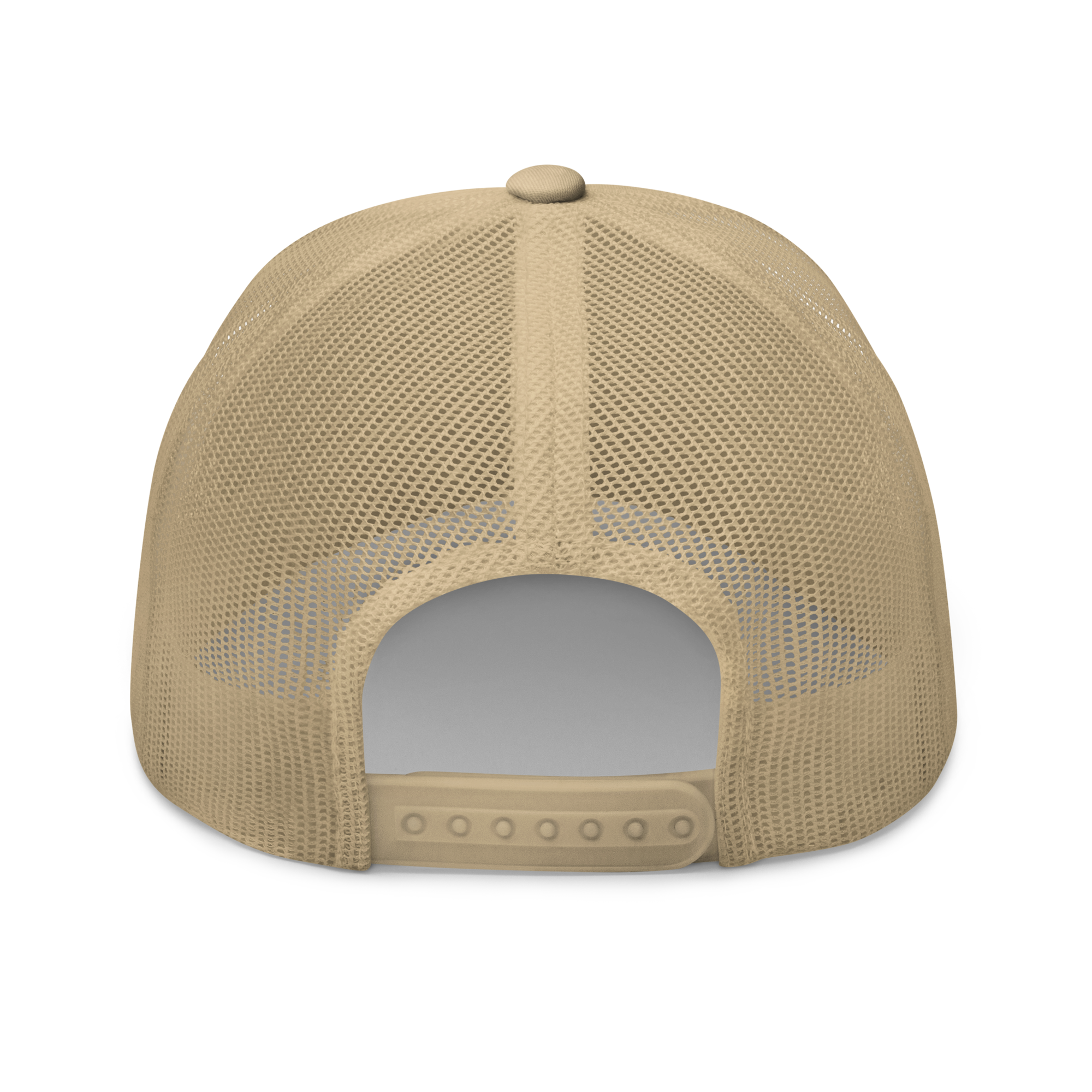 Beige mesh cap on a white background