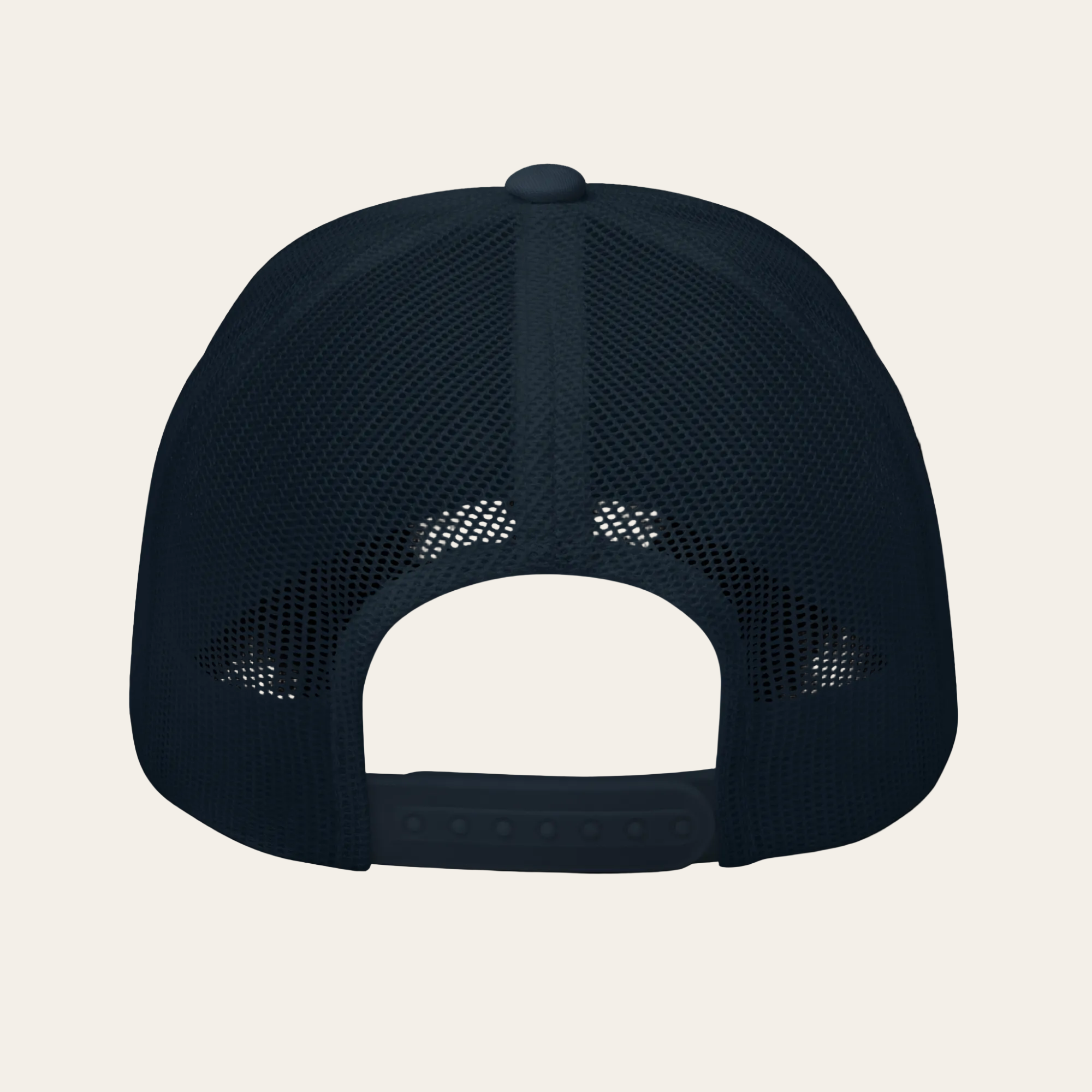 Navy mesh cap on a white background